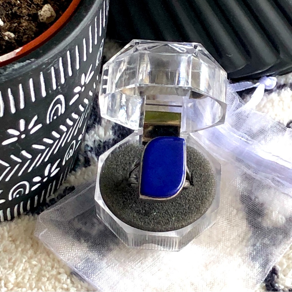 Sterling/Lapis Ring sz 6